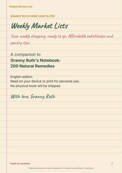Weekly Market Lists PDF cover